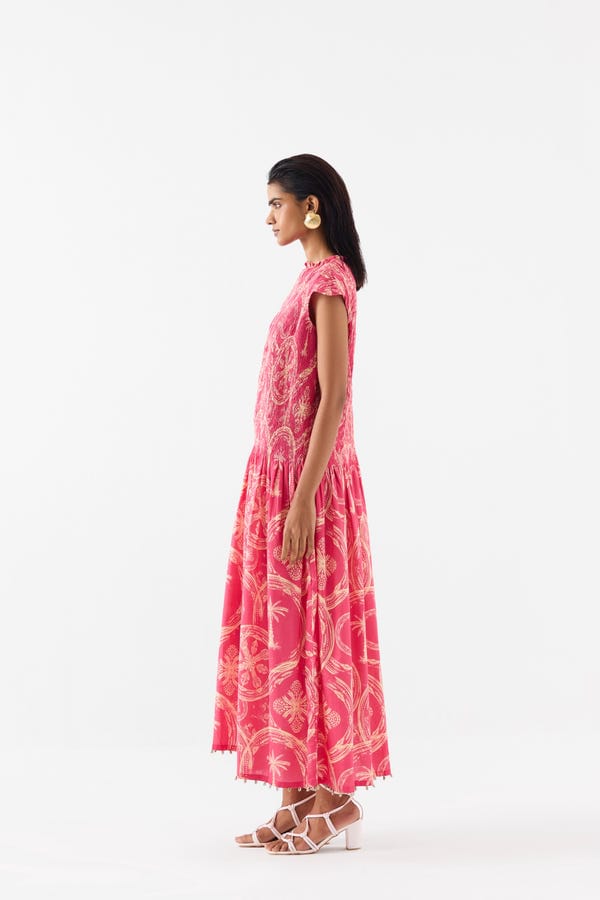 Studio Rigu — ARECA PALM RUCHING DRESS