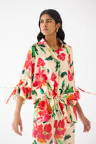 MAJORELLE DRAWSTRING SHIRT AND TROUSERS CO-ORD view 2