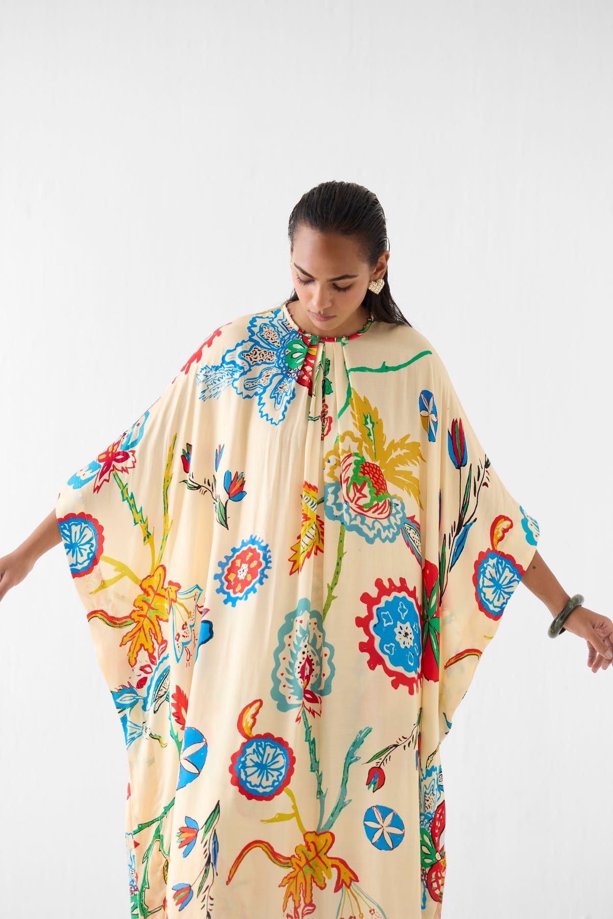 SANGANER KIMONO KURTA AND PANTS CO-ORD - image 2