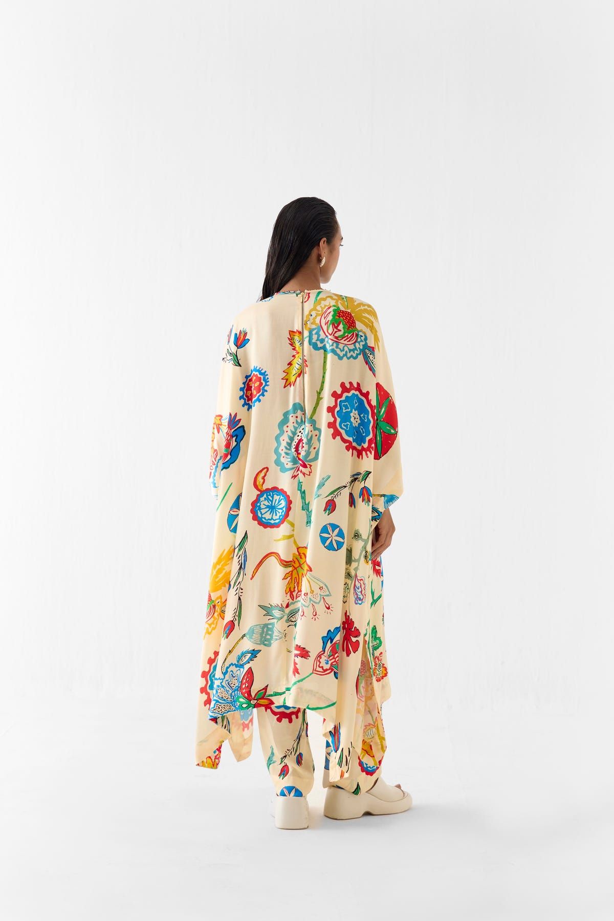 SANGANER KIMONO KURTA AND PANTS CO-ORD - image 3