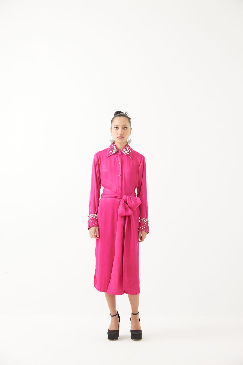 Rani Pink Shirt Dress