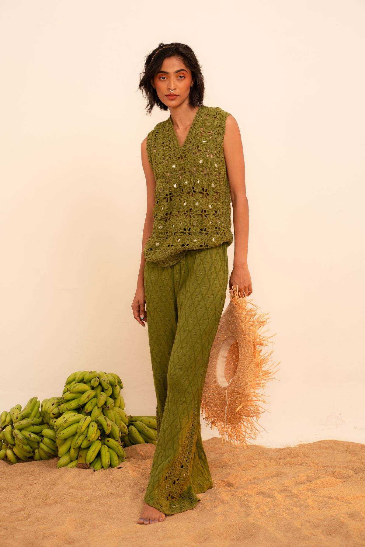 Samudram Knit Flared Pants - image 1