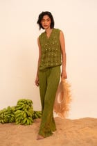 Samudram Knit Flared Pants view 1