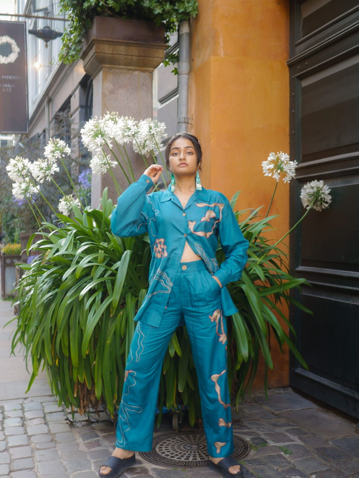 Samudram Coral Silk Trousers - image 6