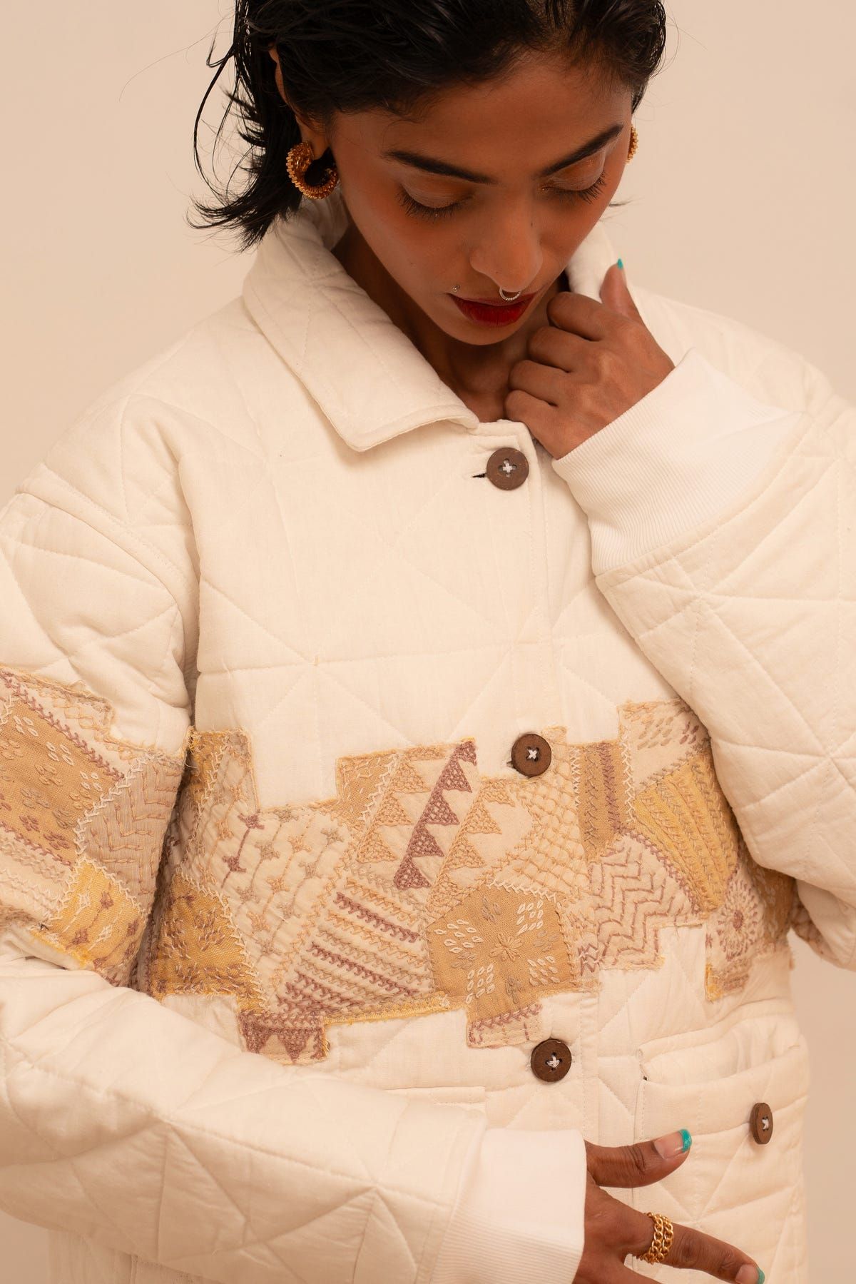 Samudram Quilted Patchwork Jacket - image 3