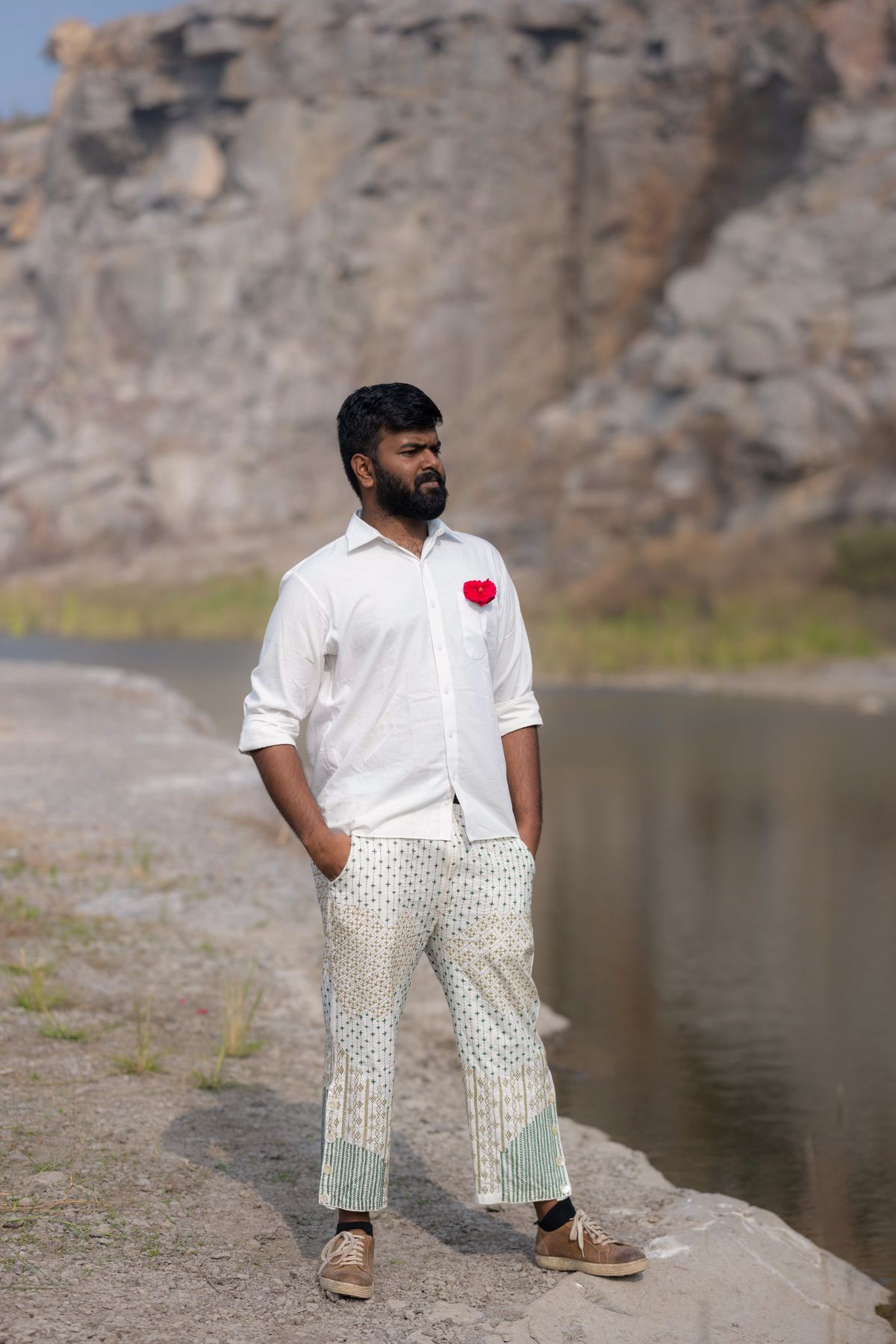 Alankara Split Hem Embroidered Trousers - image 4