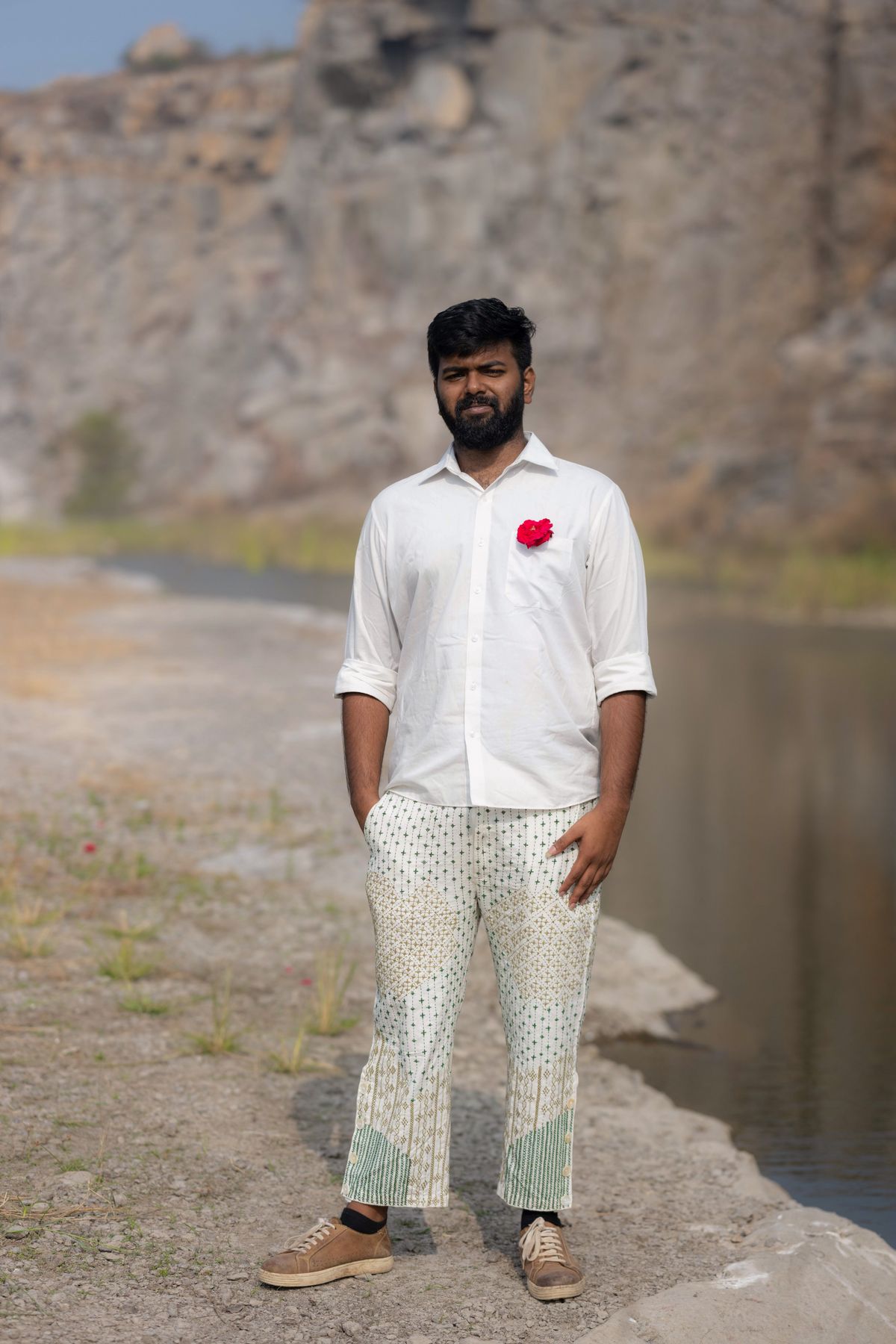 Alankara Split Hem Embroidered Trousers - image 5