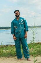 Samudram Coral Silk Shirt view 6