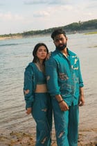 Samudram Coral Silk Shirt view 7