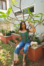 Khet Emerald Silk Corset view 4