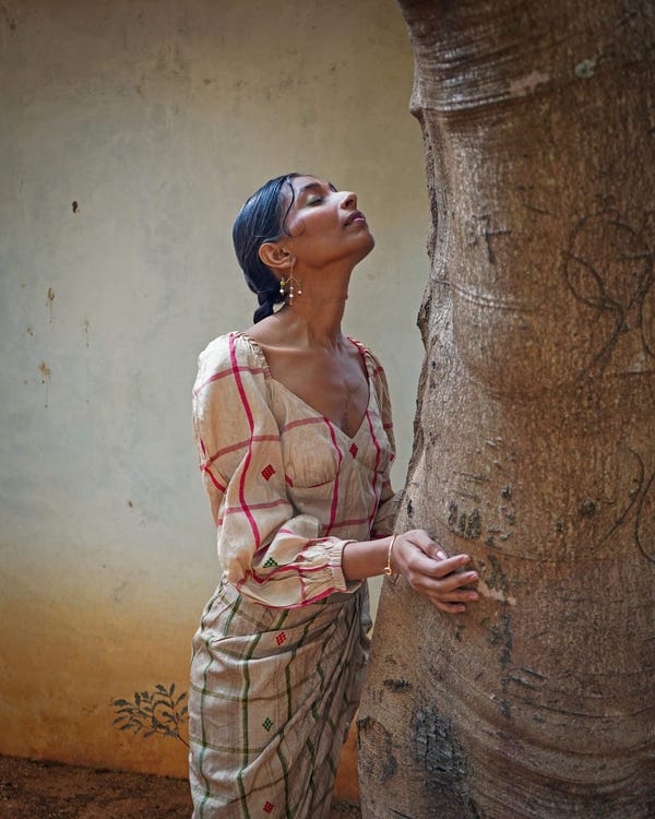 Tega Collective — Khet Balloon Sleeve Top