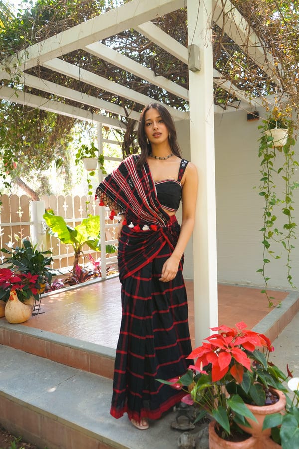 Tega Collective — Khet Structure Sari Gown