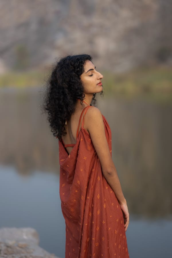Tega Collective — Alankara Embroidered Slip Dress