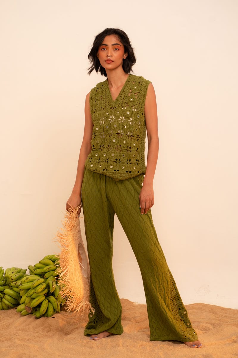 Samudram Crochet Mirror Vest