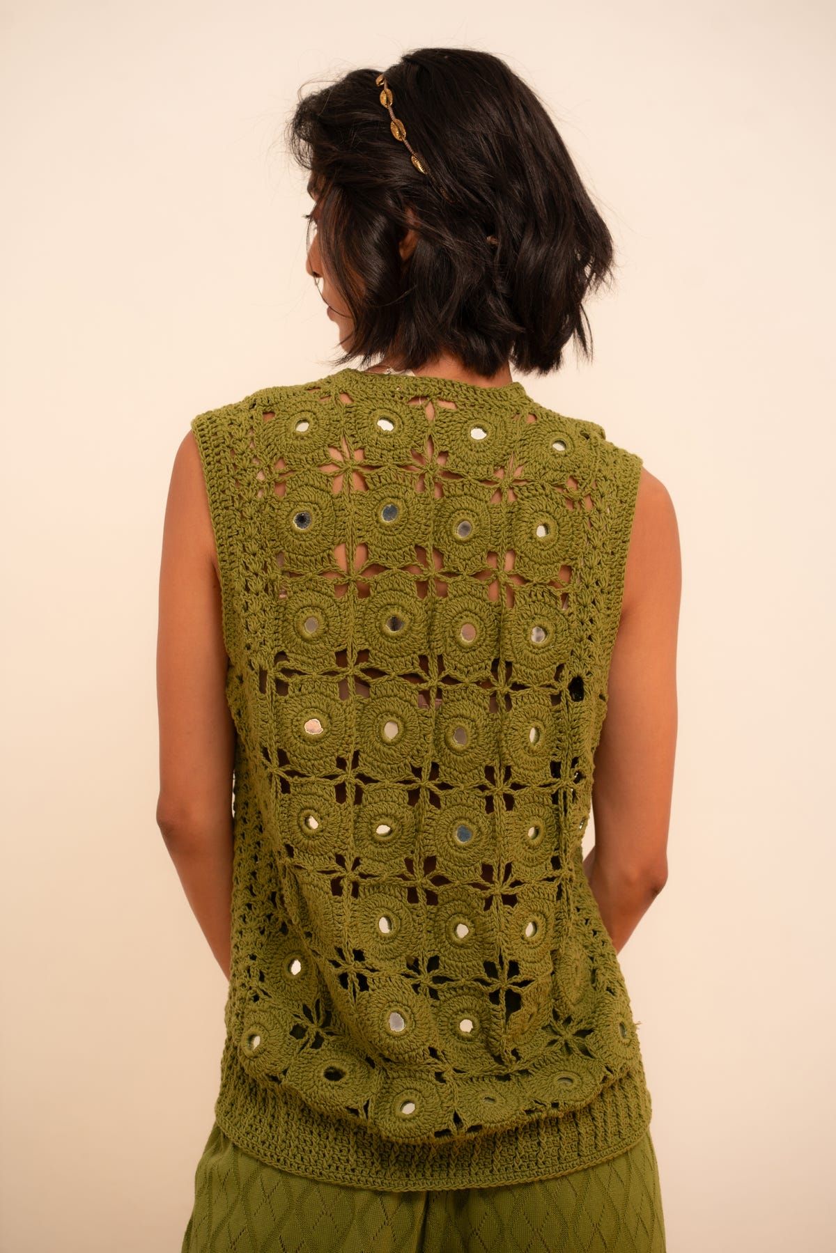 Samudram Crochet Mirror Vest - image 3