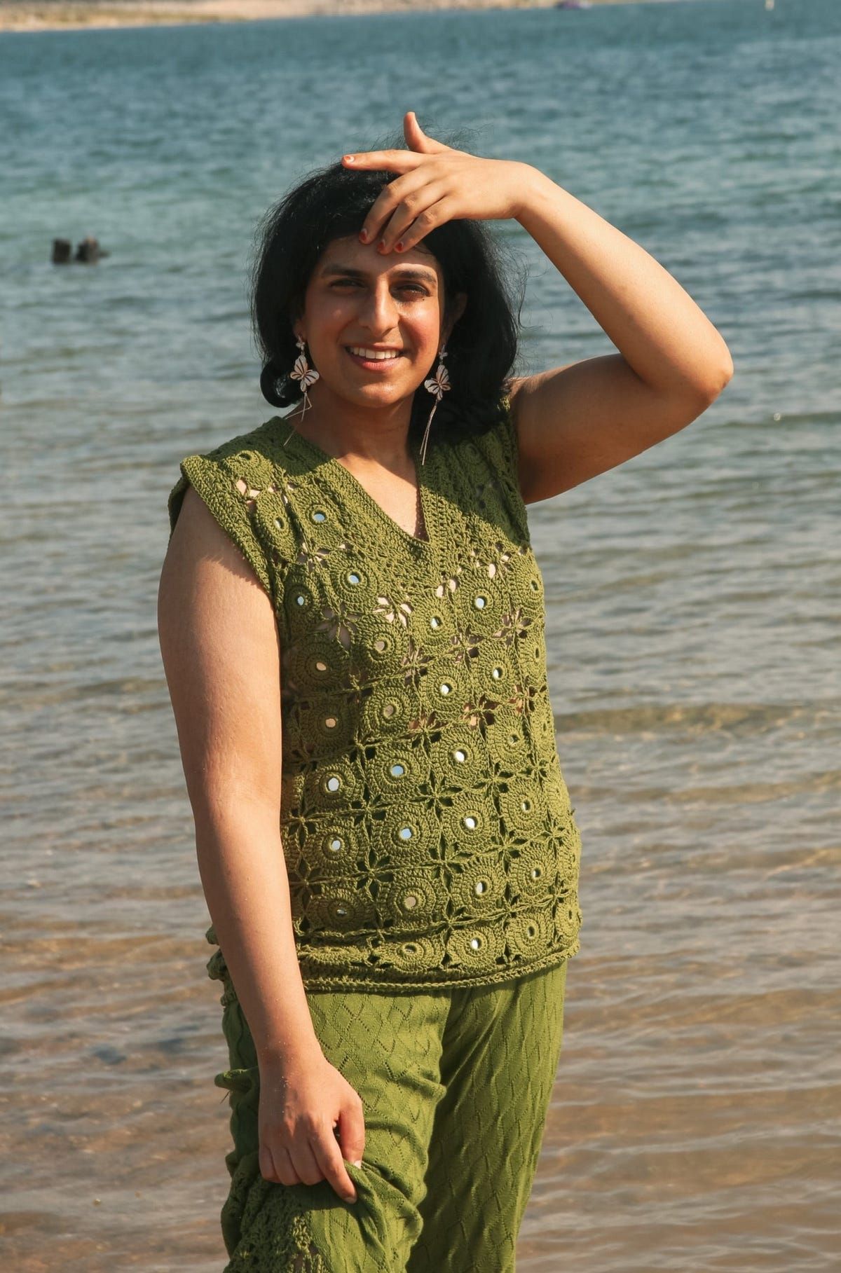 Samudram Crochet Mirror Vest - image 5