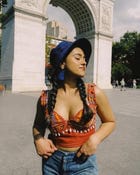 Alankara Balloon Sleeve Crop Top view 8