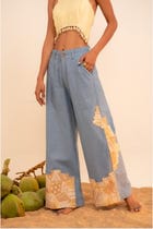 Samudram Patchwork Wide-Leg Pants view 3