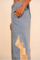 Samudram Patchwork Wide-Leg Pants view 5