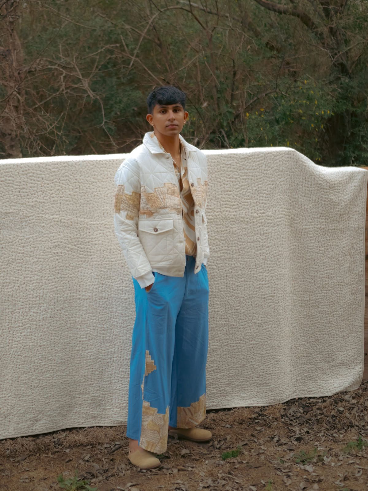 Samudram Patchwork Wide-Leg Pants - image 6