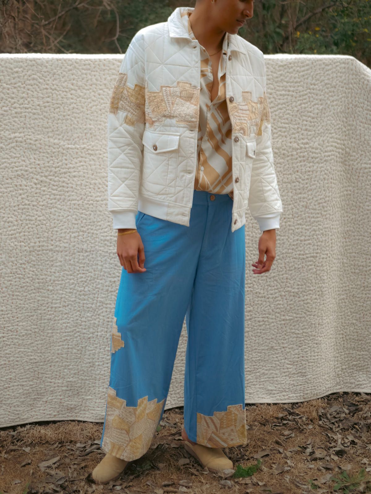 Samudram Patchwork Wide-Leg Pants - image 7