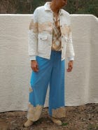 Samudram Patchwork Wide-Leg Pants view 7