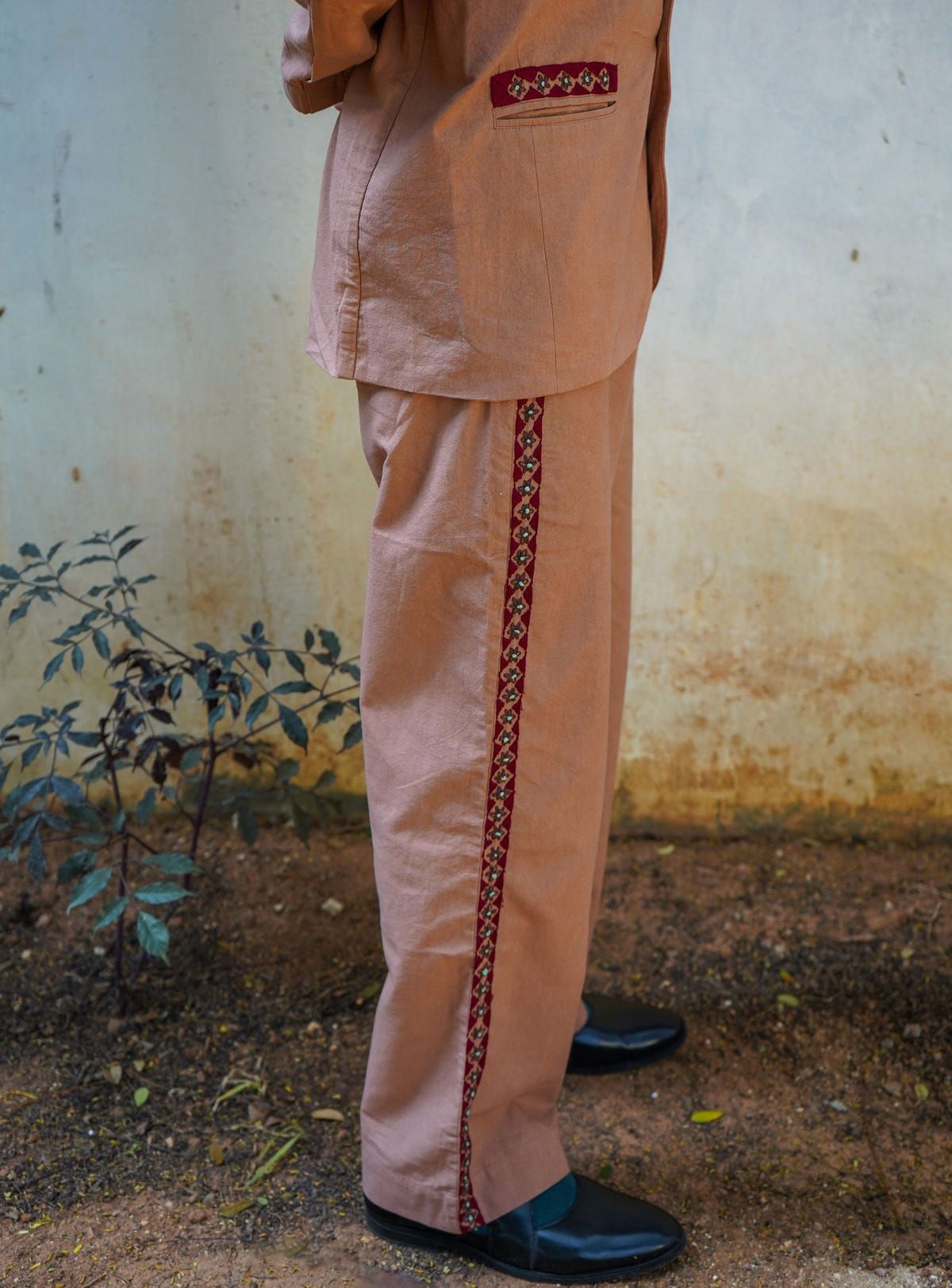Khet Mocha Embroidered Trousers - image 2