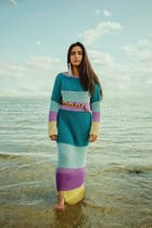 Samudram Colorblock Crochet Maxi Skirt view 5