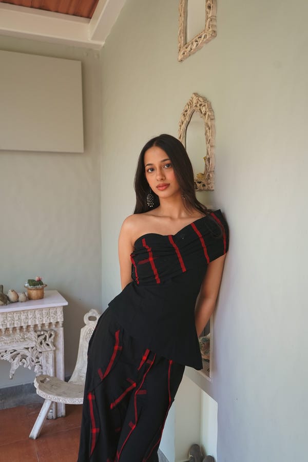 Tega Collective — Khet Pleated One Shoulder Top