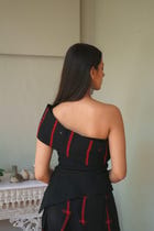 Khet Pleated One Shoulder Top view 3