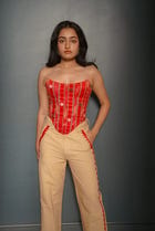 Khet Red Silk Corset view 1