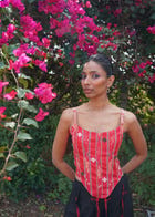 Khet Red Silk Corset view 3