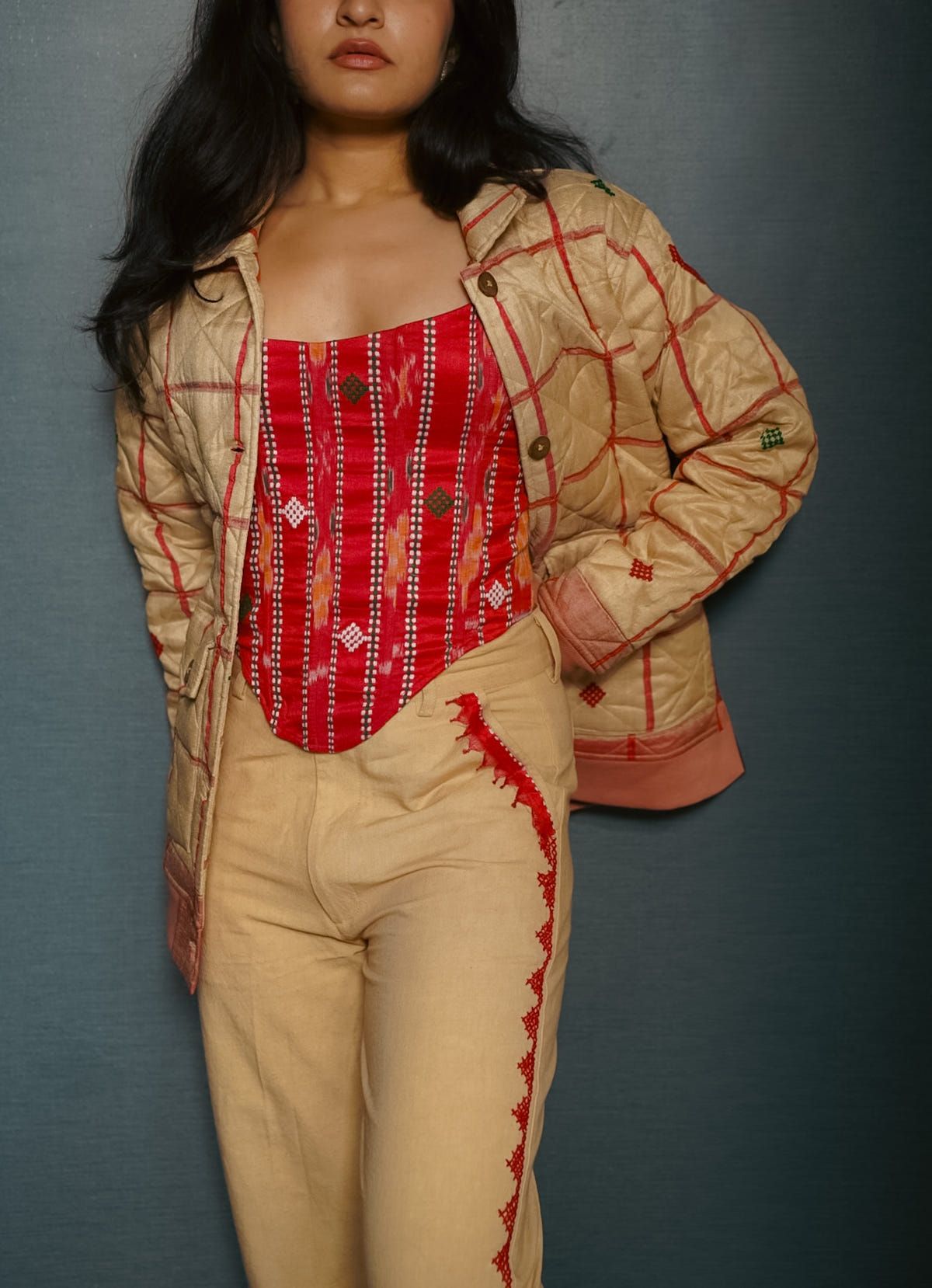 Khet Red Silk Corset - image 5