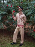 Khet Embroidered Khakis view 1