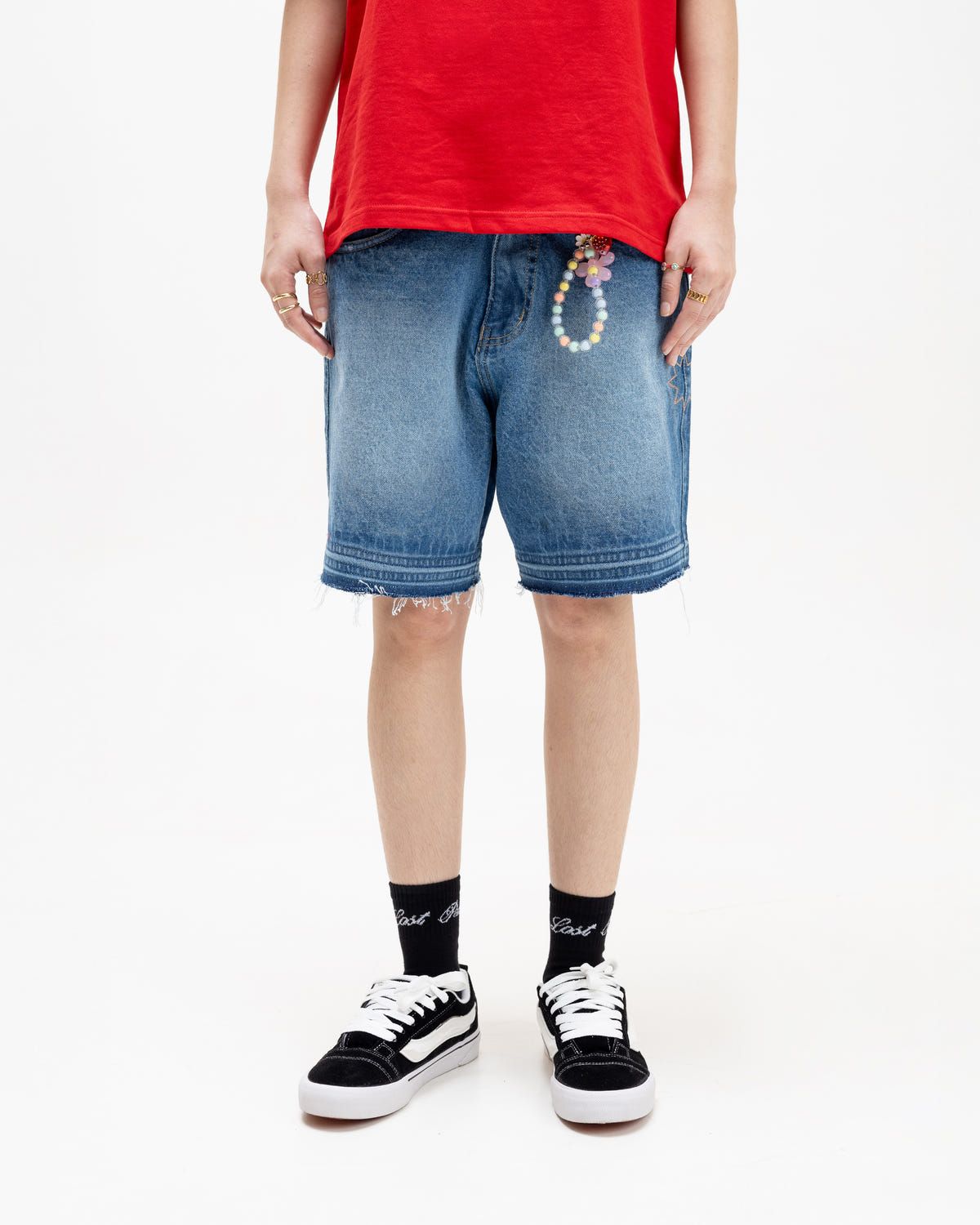Ice Blue Denim Shorts (Unisex) - image 2