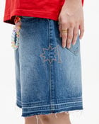 Ice Blue Denim Shorts (Unisex) view 3
