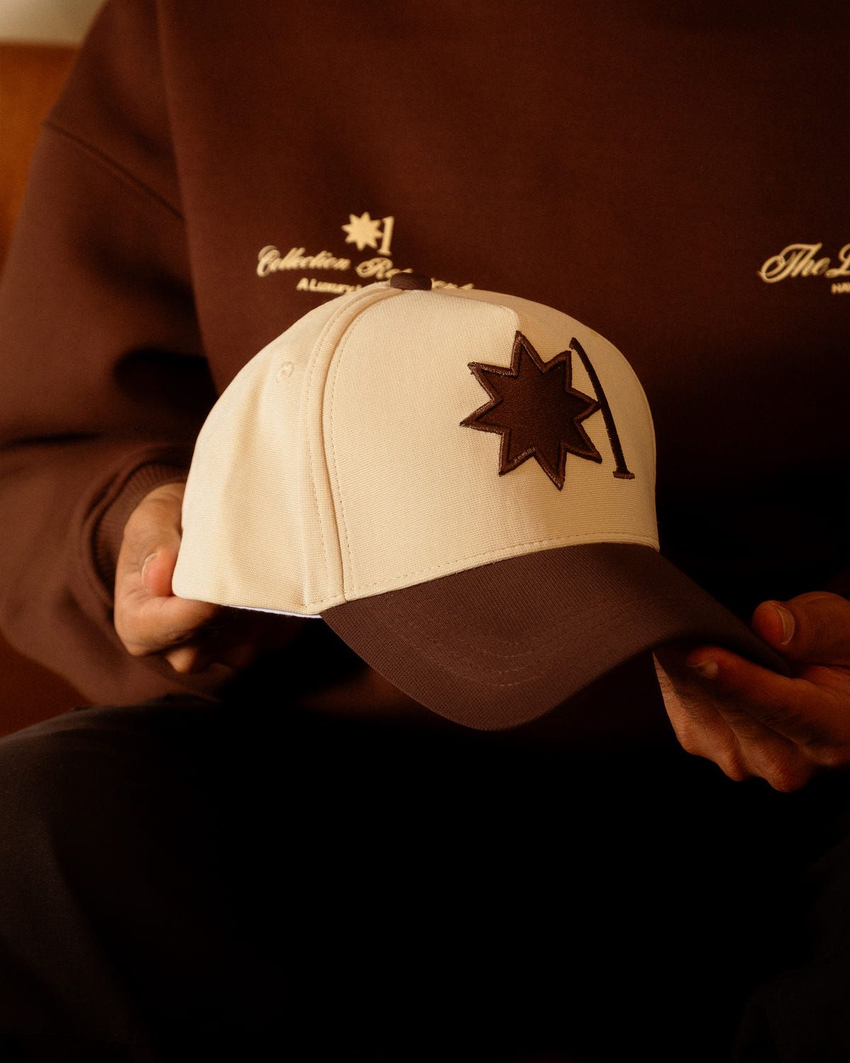 BEIGE & BROWN EMBROIDERED CAP (Unisex) - image 4