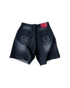 Black Denim Shorts (Unisex) view 1