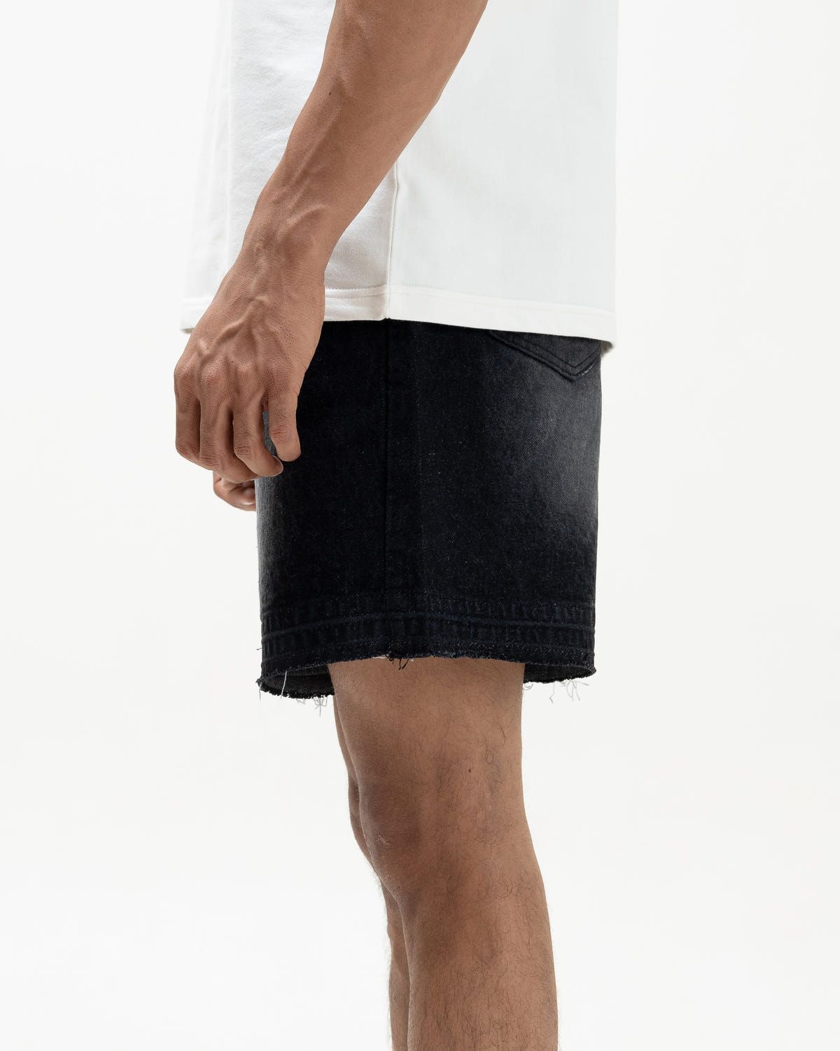 Black Denim Shorts (Unisex) - image 2