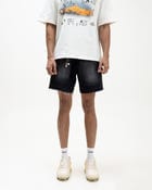 Black Denim Shorts (Unisex) view 4