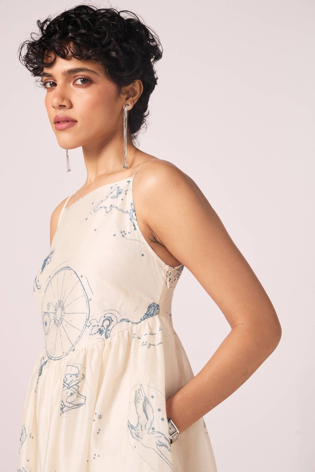 Mizar Zodiac Print Handwoven Dress - image 6