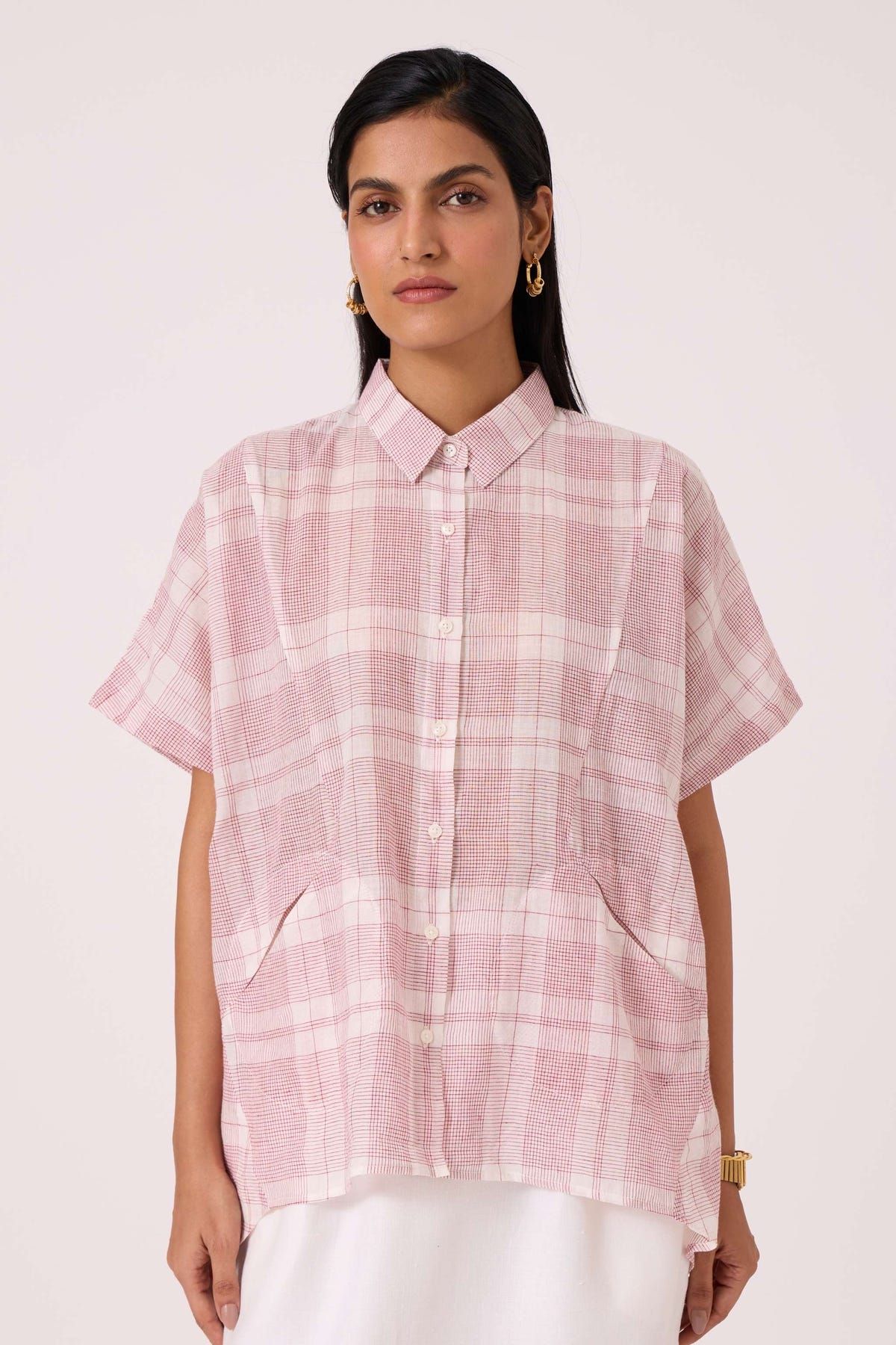 Sibyl Checkered Handwoven Shirt - image 1