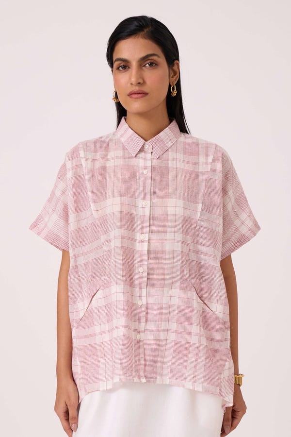 The Summer House — Sibyl Checkered Handwoven Shirt