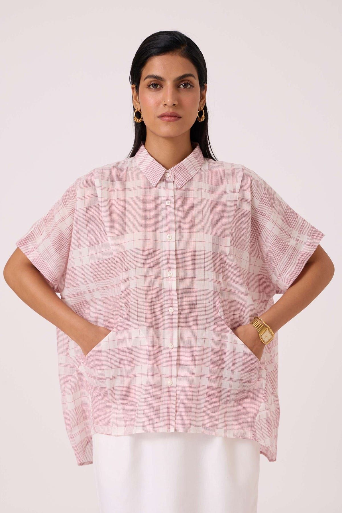 Sibyl Checkered Handwoven Shirt - image 11