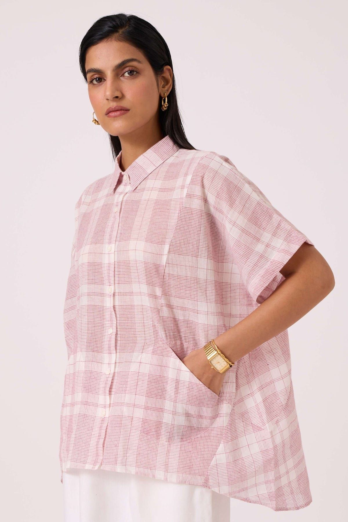 Sibyl Checkered Handwoven Shirt - image 2