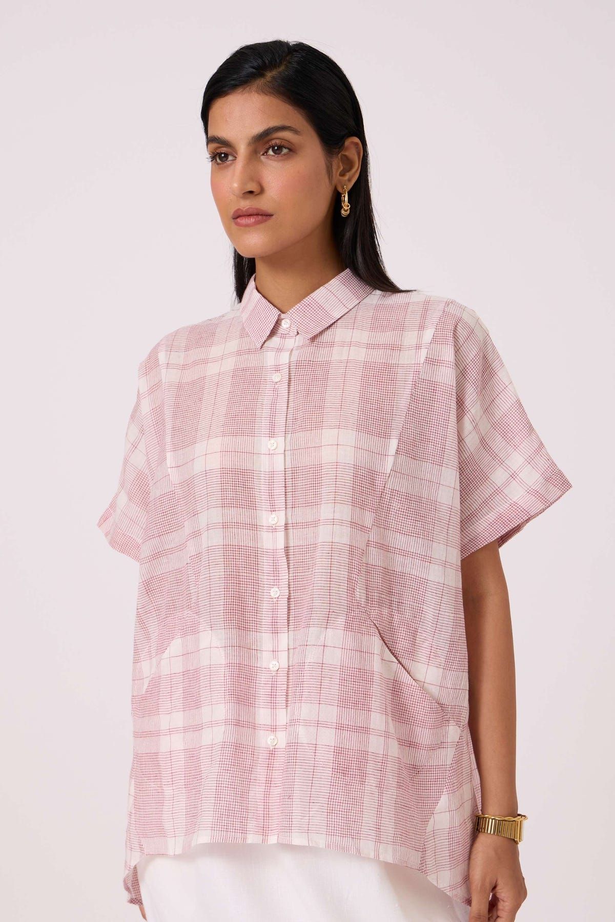 Sibyl Checkered Handwoven Shirt - image 7