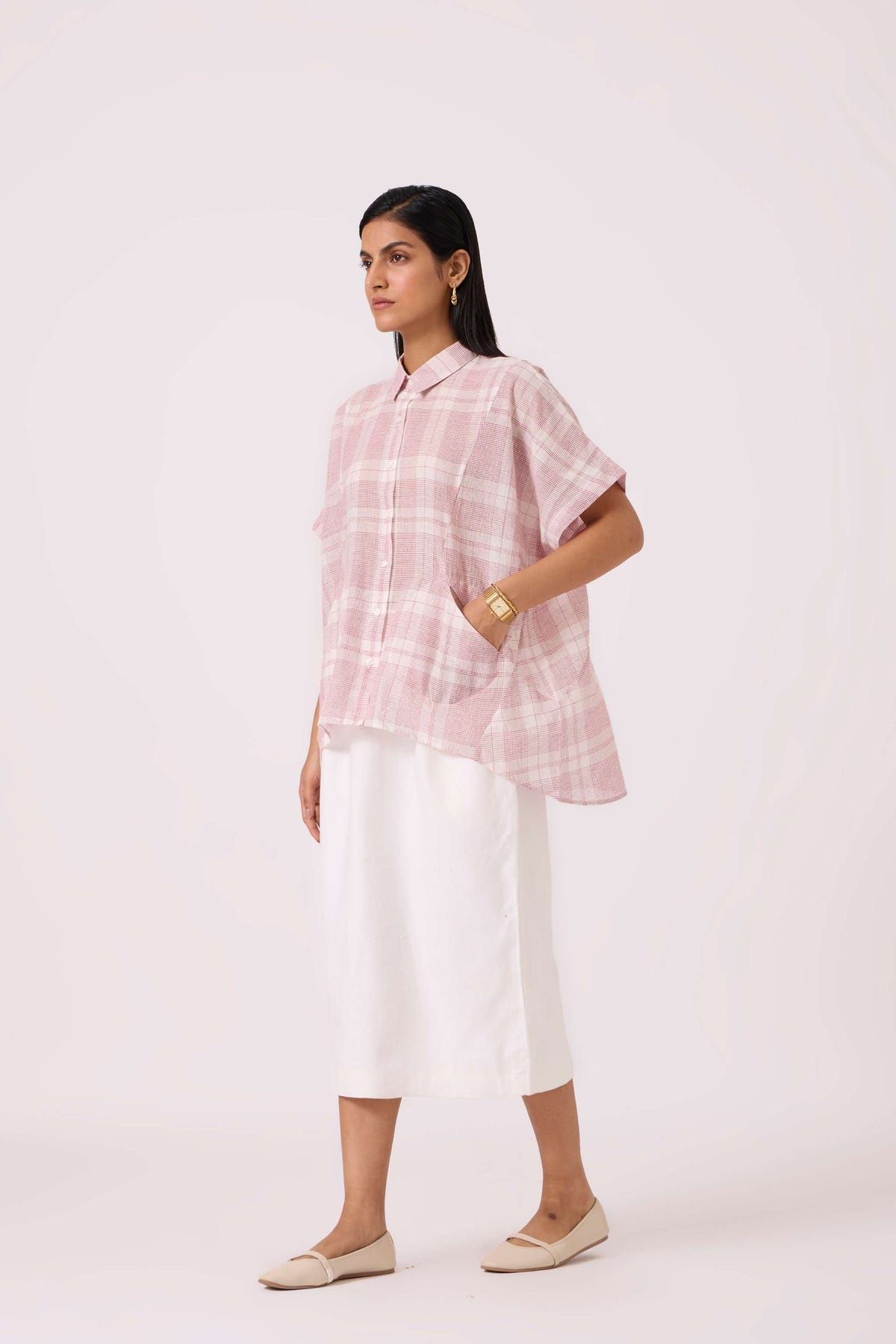 Sibyl Checkered Handwoven Shirt - image 9