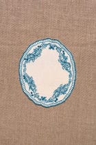 Blue Embroidered Cotton Coasters - Set of 2 view 1