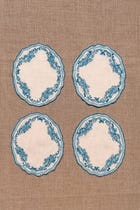 Blue Embroidered Cotton Coasters - Set of 2 view 2