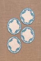 Blue Embroidered Cotton Coasters - Set of 2 view 4